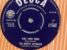 The Mighty Avengers, ( UK) ,Hide Your Pride  /  Hey Senorita, British Beat, Mint