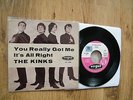 7' THE KINKS - YOU REALLY GOT ME / IT'S ALL RIGHT (DREAM CONDITION) MINT-