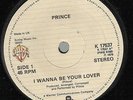PRINCE I Wanna Be Your Lover UK original Warner Bros FIRST SINGLE 