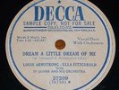 LOUIS ARMSTRONG and ELLA - DECCA DJ - Dream a Little Dream of Me - 78 rpm