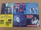 (12) 45 RPM Records With Picture Sleeves, Elvis, Waylon, Madonna, Rod Stewart...