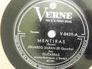 EDUARDO DURAN Mentiras/Margaritas VERNE 0439 E+/E LATIN 78RPM HEAR
