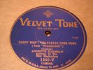 JAZZ ANNETTE HANSHAW Daddy Won't You Please Come Home VELVETONE 1940
