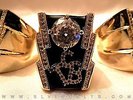 Luxury Elvis TCB ring in 18 gold plate a great looking ring SIZE 9 USA - S  UK