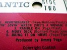 LED ZEPPELIN ‘LED ZEPPELIN II’ 1969 UK 1st PRESS LP WITH LIVIN’ LOVIN’ WRECK.