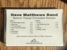 Dave Matthews Band Before These Crowded Streets Promo Cassette