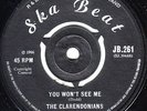 CLARENDONIANS/SKINHEAD REGGAE/SKA BEAT 45/THE JERK -YOU WONT SEE ME - STUDIO ONE