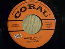 Words Of Love & Mailman,Bring Me No More Blues by Buddy Holly on orange Coral