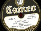 CAMEO 0132 HOT JAZZ.IMPERIAL DANCE OR.LADY LUCK/HOME TOWNERS.COLLEGE DAYS.HEAR