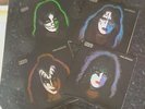 KISS, SET OF 4 SOLO ALBUMS WITH INSERTS AND POSTERS. VERY COMPLETE SET.