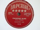 COUNTRY JIM - Philippine blues/Sad and lonely blues - IMPERIAL 5095 - BLUES- 78