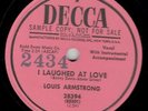 LOUIS ARMSTRONG ON PINK LABEL DECCA PROMO 78 RPM – 10 INCH