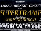 SUPERTRAMP - 1983 - Konzertplakat - CHRIS DE BURGH - Tourposter - Berlin