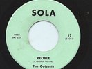 THE OUTCASTS 45RPM '66 SOLA PEOPLE/YOU'RE TEACHING ME RARE ARIZONA GARAGE BAND