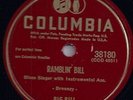 BLUES 78 Big Bill Broonzy-Ramblin' Bill / Summertime Blues VG+++