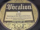 78 RPM Rev. J. M. Gates and His Congregation VOCALION 1051 1926 gospel EXC++