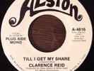 Clarence Reid Till I Get My Share Killer 70s Funk 45 On Alston Promo EX