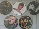 New Rare Set Of 5 David Bowie Picture Discs. Ziggy, Aladdin Sane, Heroes, Hunky