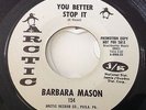 BARBARA MASON-YOU BETTER STOP IT-ARCTIC PROMO 154. EX
