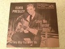 ELVIS PRESLEY   LOVE ME TENDER   1956 RCA 47-6643  HORIZONTAL LINE W/PINK SLEEVE