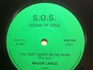 MAJOR LANCE-YOU DONT WANT ME NO MORE/MATT PARSONS BOOGALOO INVESTIGATOR SOS 003