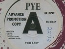 JACKIE TRENT You Baby /Send her away Original UK 7” MOD NORTHERN SOUL PYE PROMO