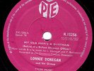  1960 No.1  LONNIE DONEGAN 78  MY OLD MAN'S A DUSTMAN  PYE N 15256 VG+
