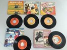 5 VINILI 45 GIRI sigle cartoni TV Heidi Candy Candy Remi Furia Huck e Jim