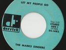 RARE ORIG NORTHERN SOUL FUNK GOSPEL 45 - THE MARKS SINGERS - LET MY PEOPLE GO