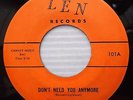 PARLIAMENTS Don't need you anymore Honey take me home with you DOOWOP R&B 45 e32