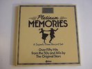PLATINUM MEMORIES OVER 50 HITS FROM THE '50S AND '60S BY THE ORIGINAL STARS 3xLP