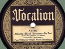 78rpm Jazz – Fess Williams – Vocalion 15492 – Atlanta Black Bottom
