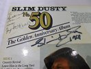 SLIM DUSTY - NO 50 GOLDEN ANNIVERSARY VINYL LP-AUTOGRAPHED SLIM DUSTY-JOY MCKEAN