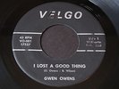 Gwen Owens   I Lost a Good Thing / I'll Be Crying   Velgo northern soul 45 HEAR