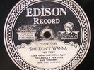 Edison 52169 Oreste Queensland Orch. Piccadilly Players SHE DON