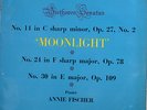 Columbia 33CX1675 Annie Fischer, Beethoven Sonata No.14, 24 & 30