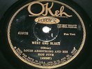VINTAGE 78 RPM JAZZ RECORD OKEH 41078 LOUIS ARMSTRONG HOT FIVE WEST END BLUES