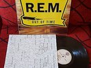 R.E.M. REM **Out of time** ORIGINAL 1991 LP Germany w/ INSERT **FREE SHIPPING