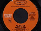 RENA SCOTT: Testify / I Finally Found The Love 45 (dj, sm label flake) Soul