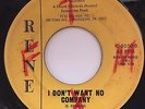 Rene R-5050 - Chuck Edwards - I Don't Want No Company / Do It Right Baby 45 HEAR