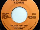 VAN JONES 45 Big Girls Don't Cry VG++ Soul 4 SEASONS COVER e6882