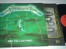 METALLICA ride the lightning LP 1984 bernett GREEN cover FRENCH PRESS red labels
