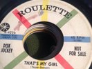 Roulette DJ Promo 45 Don Rondo 4236 That's My Girl / Even The Heavens Cried Vg+