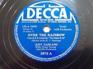 JUDY GARLAND on DECCA 2672 Over The Rainbow - Wizard of Oz 78 V+