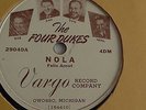 The Four Dukes– 78rpm 10-inch single – Vargo Record #29040