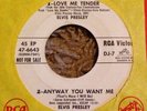 Rare Elvis Presley Jean Chapel RCA Promo DJ-7  EP-45 Rpm.