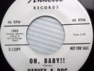 HARVEY  & DOC 45 Oh Baby Uncle Kev 1964 Phil Spector Novelty rocker e7196