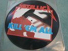 METALICA KILL 'EM ALL MUSIC FOR NATIONS MFN 7 P RARE PICTURE DISC SPEED VINYL