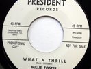 MILLIE FOSTER 45 What A Thrill / Do I Think.. NEAR MINT Soul PROMO Popcorn e7333