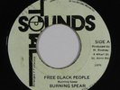 Reggae 45 BURNING SPEAR Free Black People on Total Sounds
